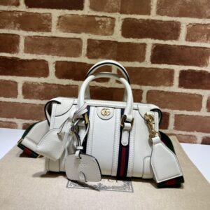 Replica Gucci Bauletto Top Handle White - premium 1:1 fake handbag model