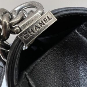Replica CHANEL Le Boy V Black - Silver - top-rated replica designer bag