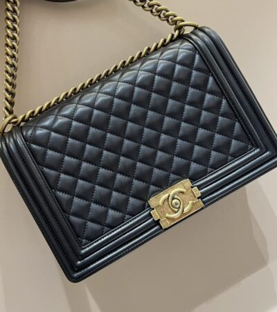 Replica CHANEL Le Boy Large Black - 1:1 designer replica handbag