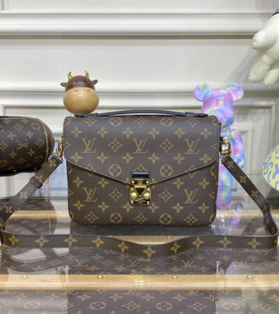 Replica Louis Vuitton Pochette Metis Shoulder Bag Brown - high-quality designer bag clone