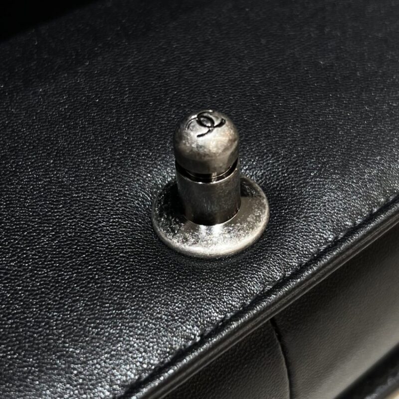 Replica CHANEL Le Boy Large Black Silver - elite superclone designer purse