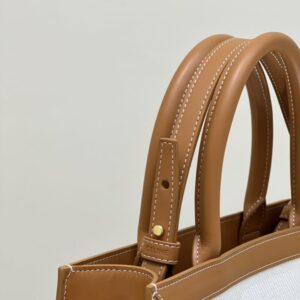 Replica Celine Triomphe Cabas Mini Tote White - premium 1:1 fake handbag model