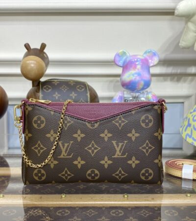 Replica Louis Vuitton Pallas Clutch Bordo - high-accuracy replica luxury purse