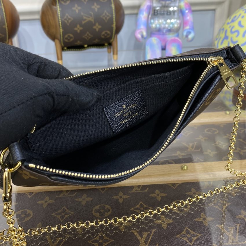 Replica Louis Vuitton Pallas Clutch Black - high-accuracy replica luxury purse
