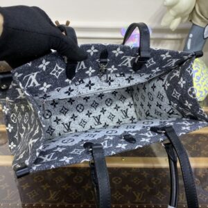 Replica LV OnTheGo Black Denim - authentic-look luxury purse replica