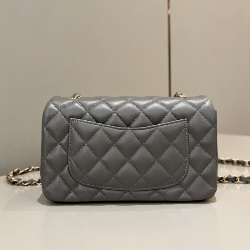 Replica CHANEL Classic Flap 20cm Grey - elite superclone designer purse