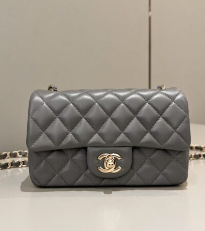 Replica CHANEL Classic Flap 20cm Grey - high-end fake designer purse