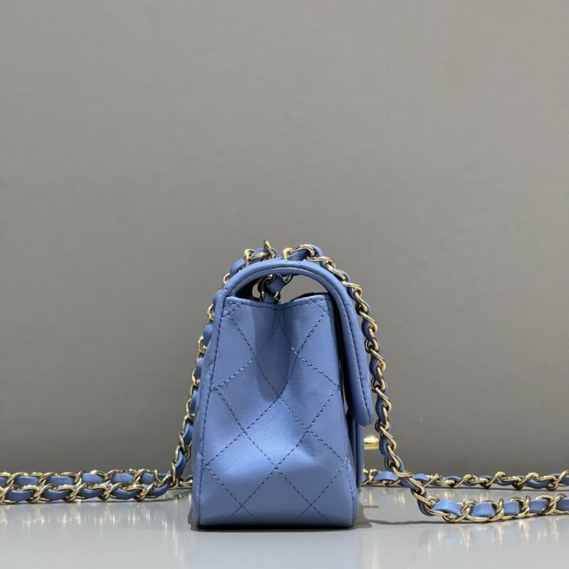 Replica CHANEL Classic Flap 17cm Blue - best-selling designer handbag dupe