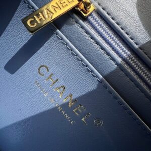 Replica CHANEL Classic Flap 17cm Blue - near-authentic luxury replica handbag