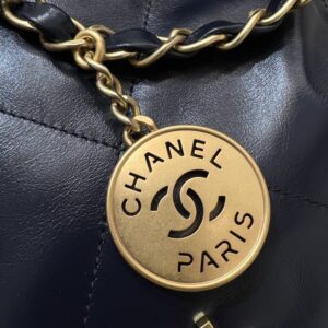 Replica CHANEL 22 Small Handbag Dark Blue - top-rated replica designer bag