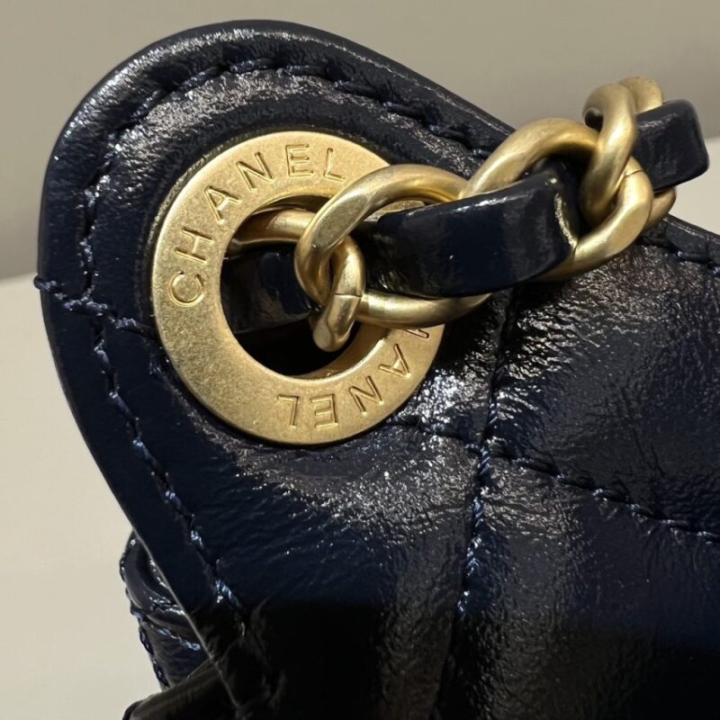 Replica CHANEL Hobo Small Dark Blue - authentic-look luxury purse replica