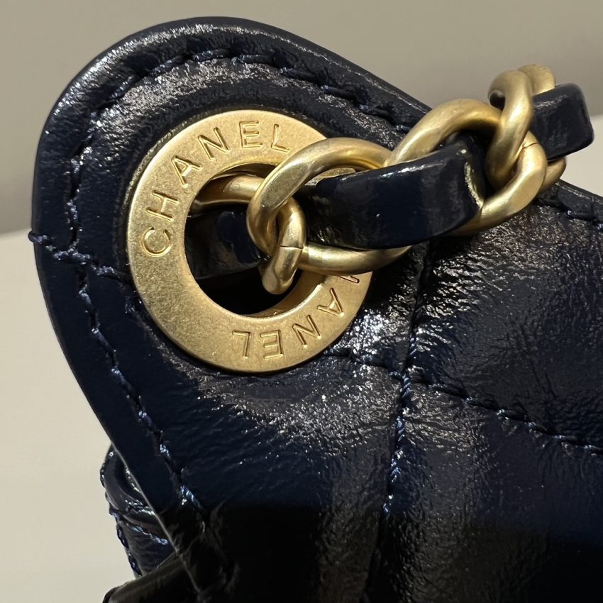 Replica CHANEL Hobo Small Dark Blue - authentic-look luxury purse replica
