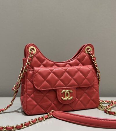 Replica CHANEL Hobo Small Red - high-accuracy replica luxury purse