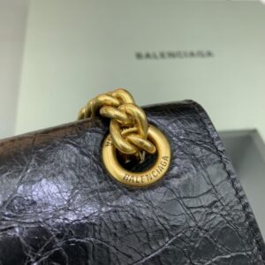 Replica Balenciaga Crush Large Black - high-end fake designer purse