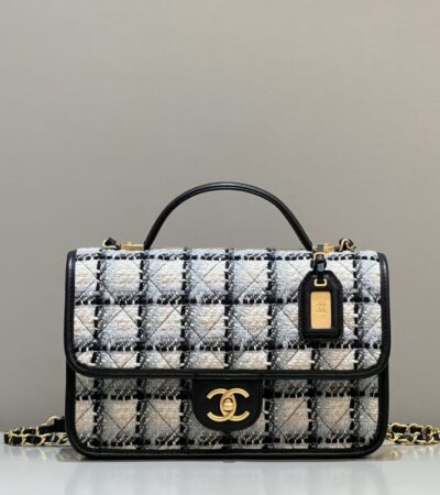 Replica CHANEL 22K Postman Woolen Tofu Bag - elite superclone designer purse