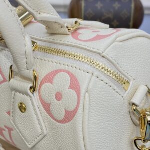Replica Louis Vuitton Speedy Bandouliere 20 White Pink - near-authentic luxury replica handbag