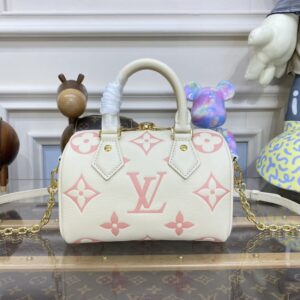Replica Louis Vuitton Speedy Bandouliere 20 White Pink - high-quality designer bag clone