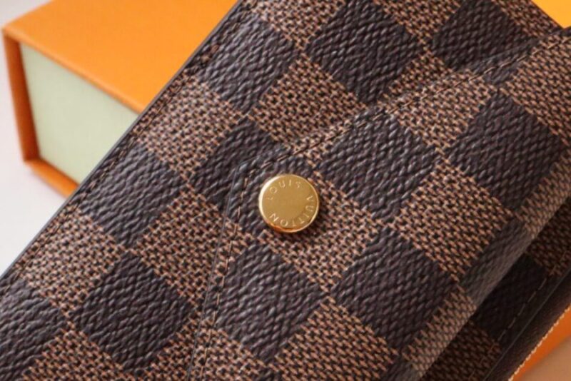 Replica Louis Vuitton Card Holder Recto Verso Grid Brown - near-authentic luxury replica handbag