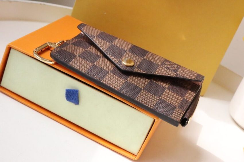 Replica Louis Vuitton Card Holder Recto Verso Grid Brown - elite superclone designer purse
