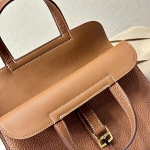 Replica Hermes Halzan Brown - authentic-look luxury purse replica