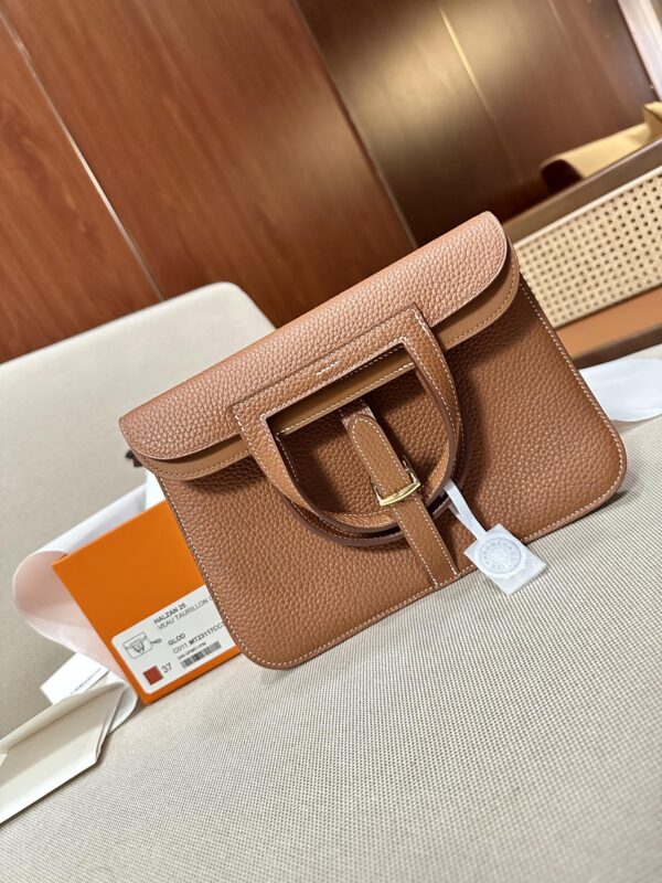 Replica Hermes Halzan Brown - realistic designer-inspired fake bag