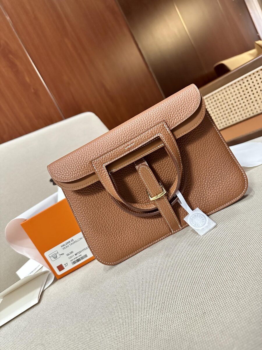 Replica Hermes Halzan Brown - realistic designer-inspired fake bag
