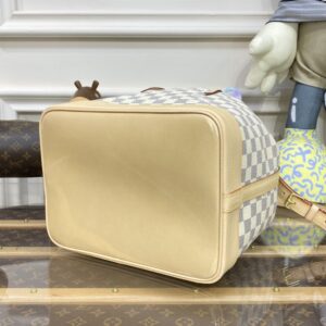 Replica Louis Vuitton Noe Bucket White Grid MM - ultra-realistic fake designer tote