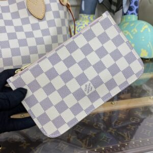 Replica Louis Vuitton Neverfull MM White Grid - 1:1 designer replica handbag