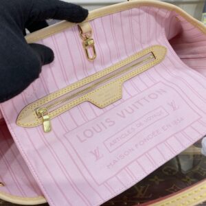 Replica Louis Vuitton Neverfull MM White Grid - ultra-realistic fake designer tote