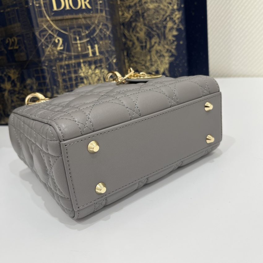 Replica Lady Dior Mini Stone Grey - best-selling designer handbag dupe