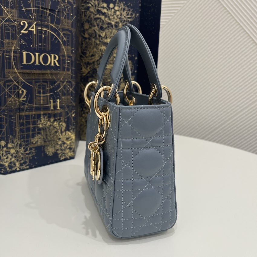 Replica Lady Dior Mini Blue - top-rated replica designer bag