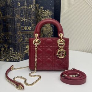 Replica Lady Dior Mini Red - high-accuracy replica luxury purse