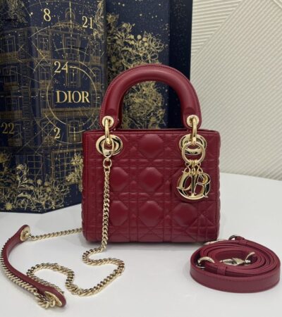 Replica Lady Dior Mini Red - high-accuracy replica luxury purse