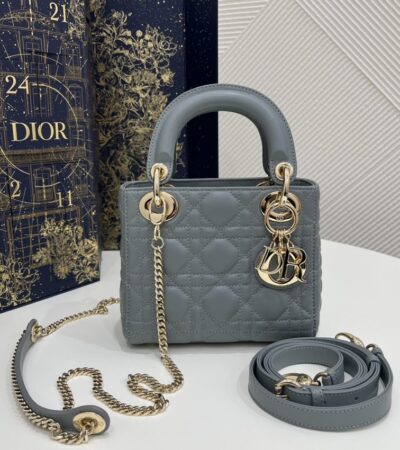 Replica Lady Dior Mini Cloud Grey - premium 1:1 fake handbag model