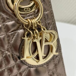 Replica Lady Dior Mini Golden-Tone Metallic - best quality luxury bag dupe