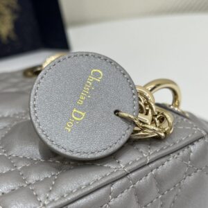 Replica Lady Dior Mini Grey Sillver - premium-grade designer purse dupe
