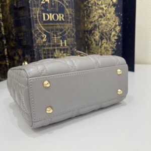 Replica Lady Dior Mini Grey Sillver - high-end fake designer purse
