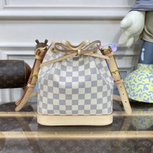 Replica Louis Vuitton Noe Bucket White Grid - elite superclone designer purse