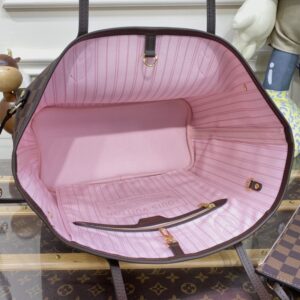 Replica Louis Vuitton Neverfull MM Grid Pink Inside - premium-grade designer purse dupe