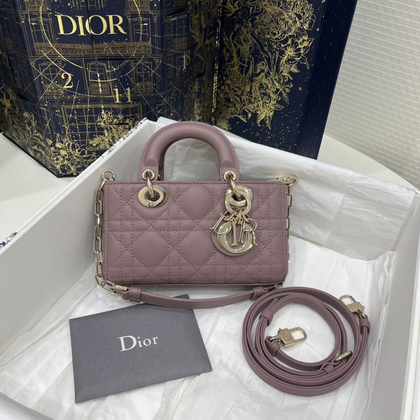 Replica Dior Lady D-Joy Mini Bag Purple - premium 1:1 fake handbag model