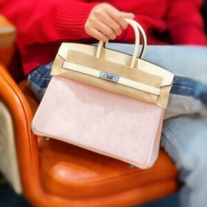 Replica Hermes Birkin Pink Suede - top-rated replica designer bag