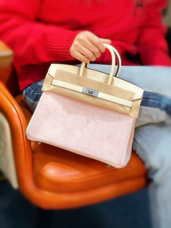 Replica Hermes Birkin Pink Suede - top-rated replica designer bag