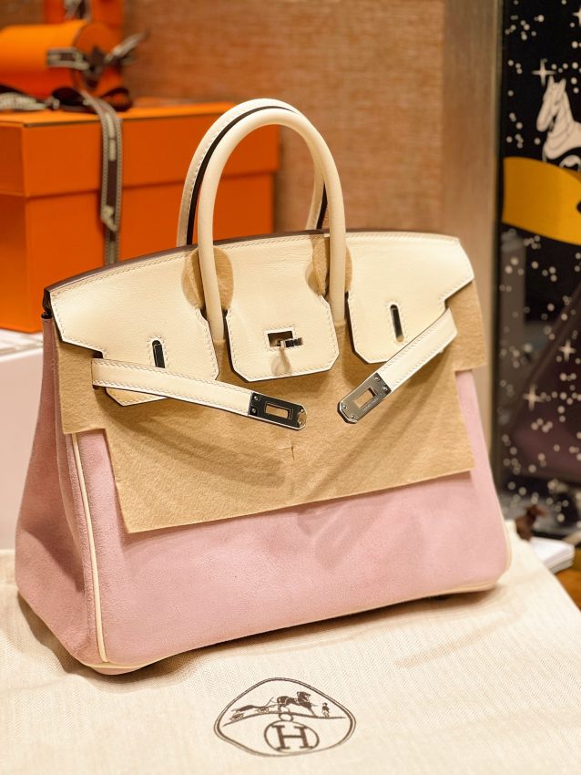 Replica Hermes Birkin Pink Suede - best-selling designer handbag dupe