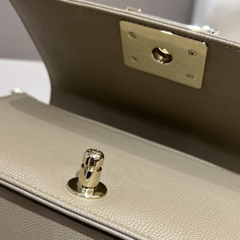 Replica CHANEL Le Boy Milk Tea - top-tier luxury replica shoulder bag