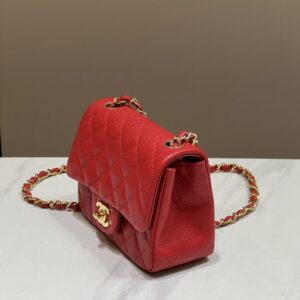 Replica CHANEL Classic Flap 17cm Bright Red - elite superclone designer purse