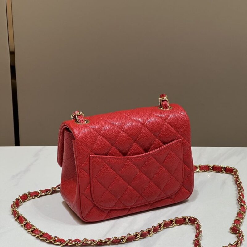 Replica CHANEL Classic Flap 17cm Bright Red - top-rated replica designer bag