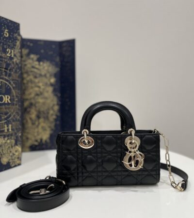 Replica Dior Lady D-Joy Bag Black - authentic-look luxury purse replica