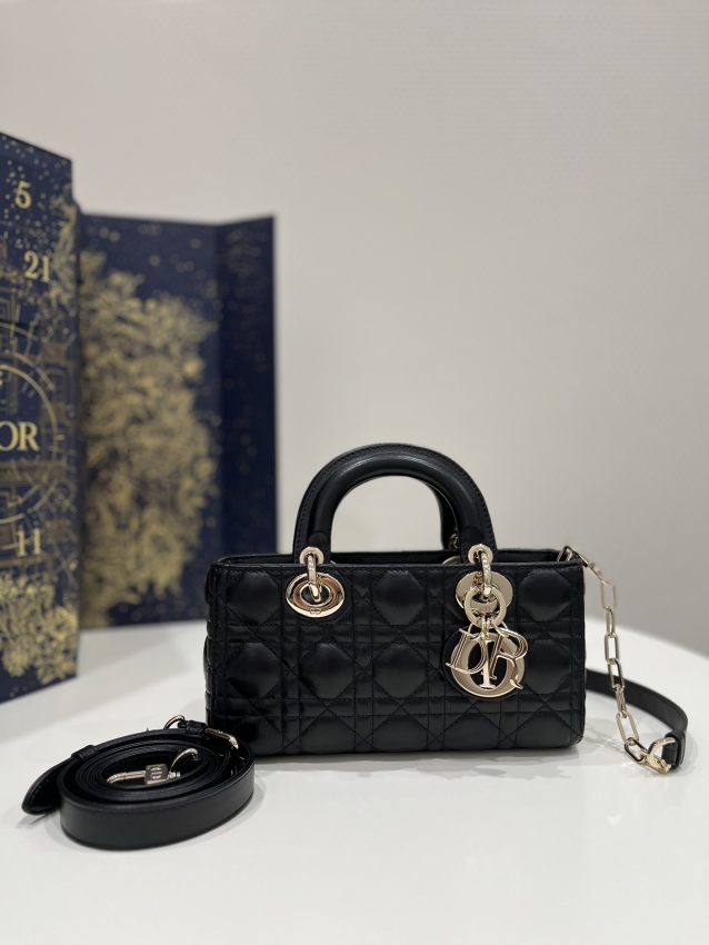 Replica Dior Lady D-Joy Bag Black - authentic-look luxury purse replica