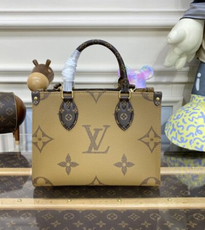Replica LV OnTheGo PM Brown - ultra-realistic fake designer tote