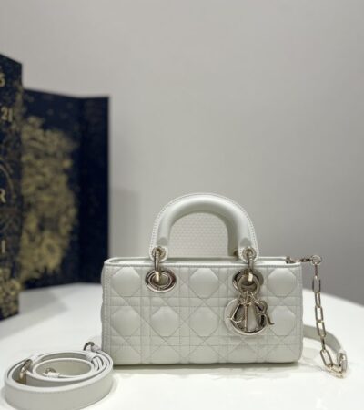 Replica Dior Lady D-Joy Bag White - near-authentic luxury replica handbag